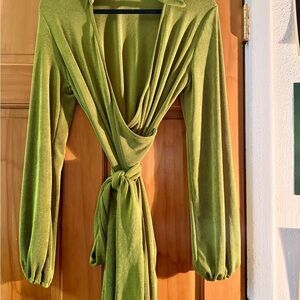 Princess Polly Green Long Sleeve Dress